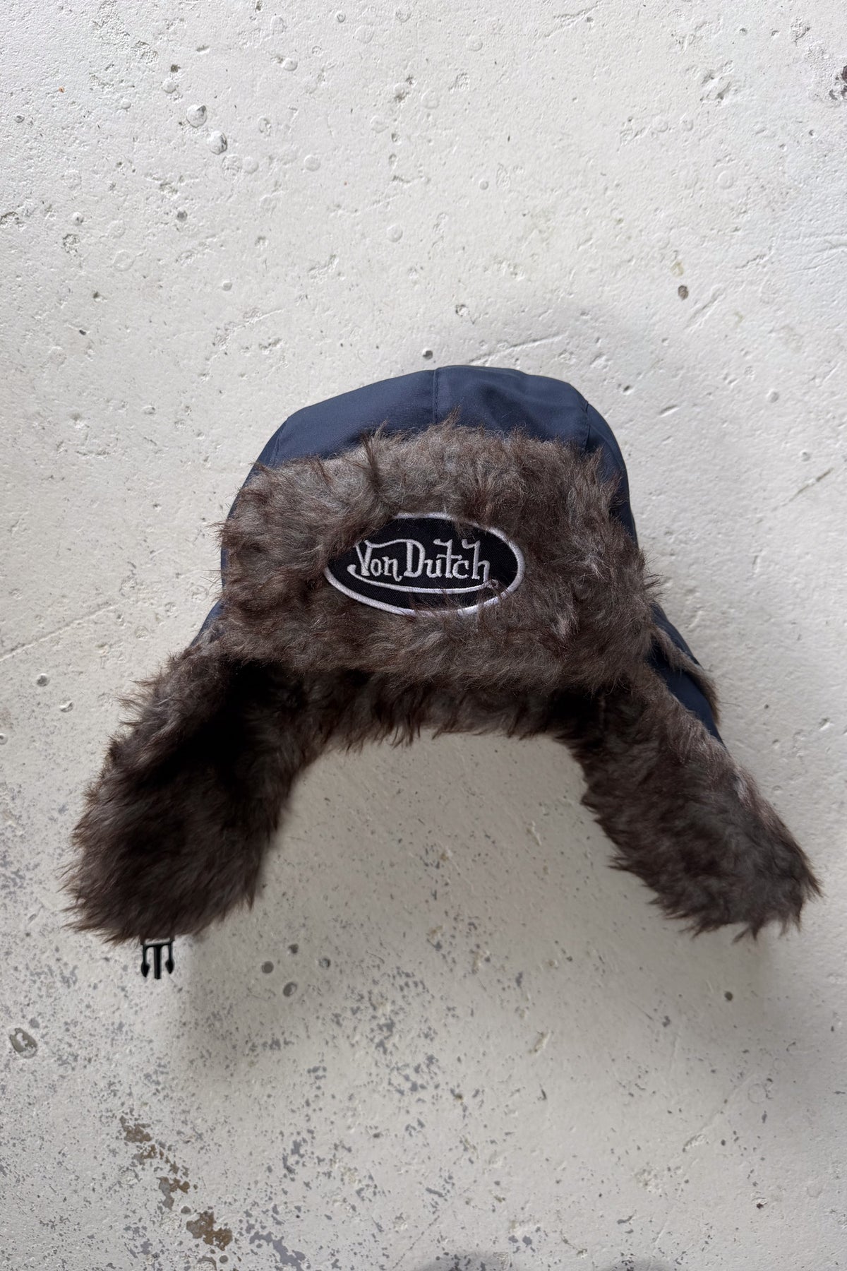 VON DUTCH BL navy fluffy festival hat ★