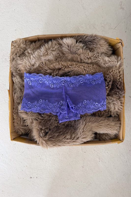 Purple lacy festival booty shorts ★ ONE SIZE