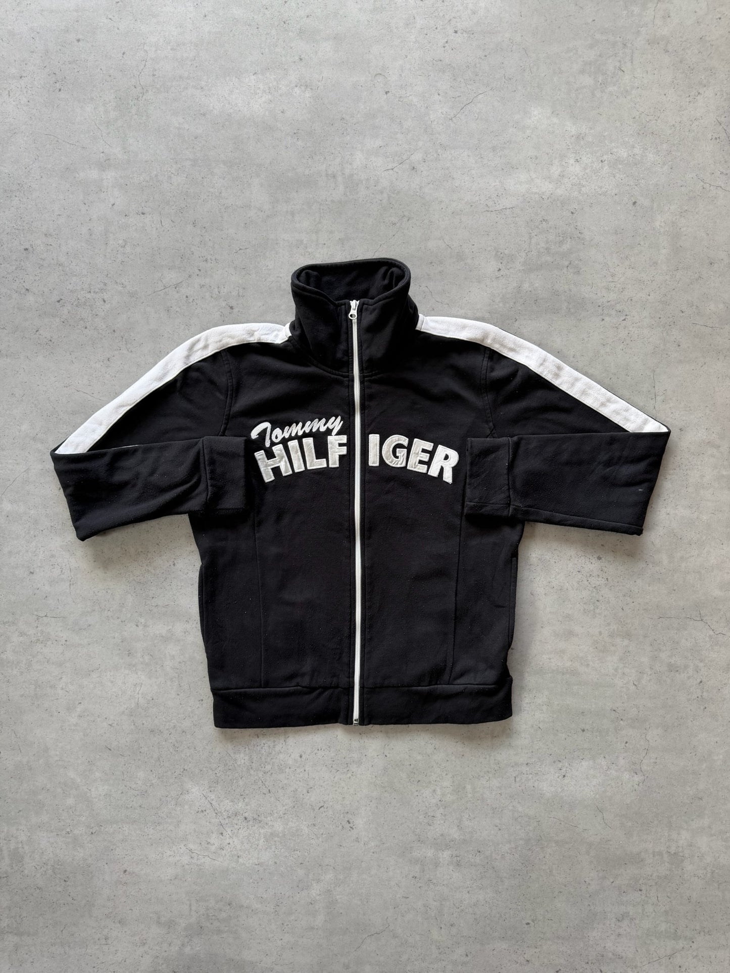 TOMMY HILFIGER black track jacket ★ Size labelled large