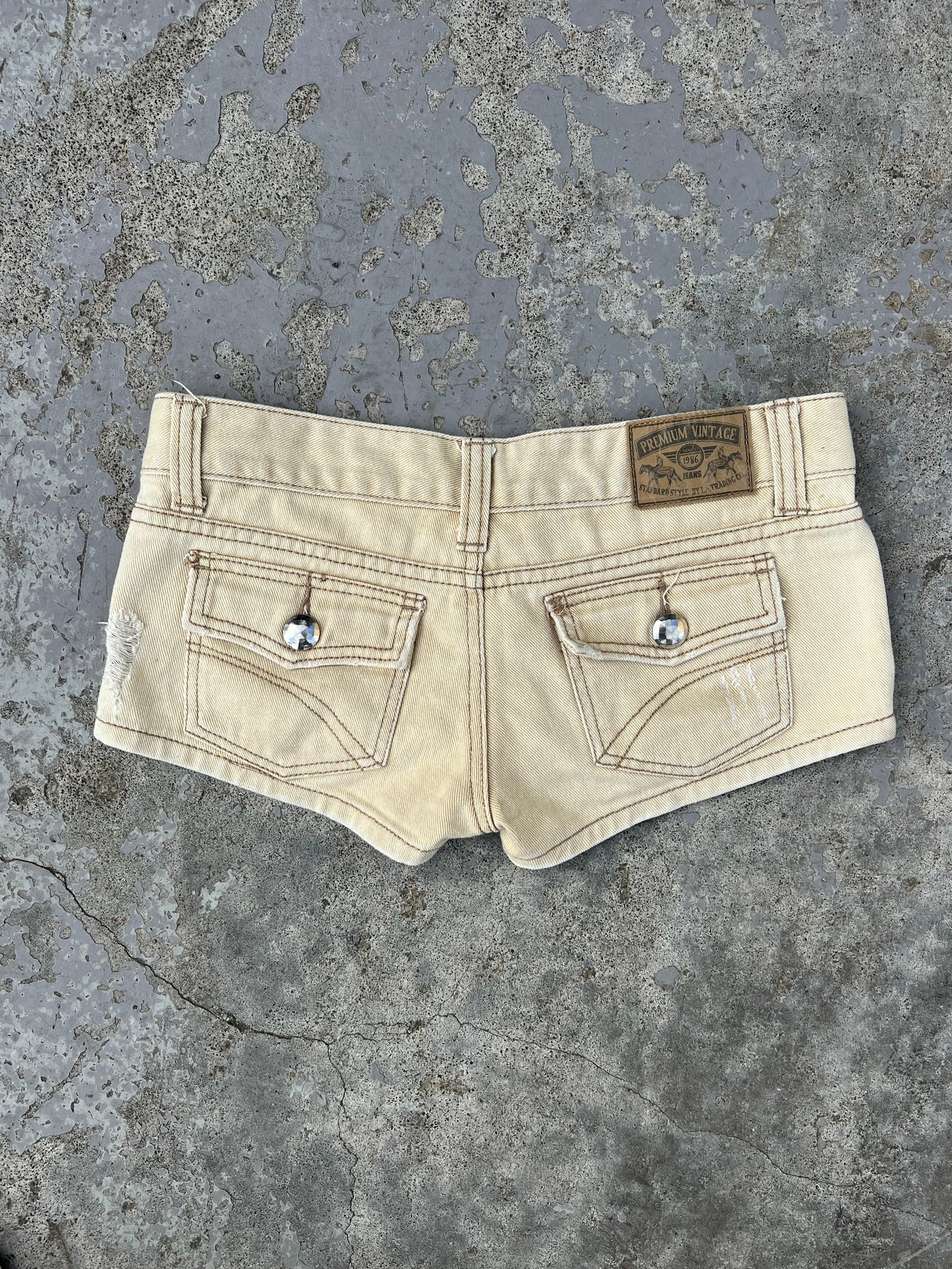 Premium vintage biege micro shorts