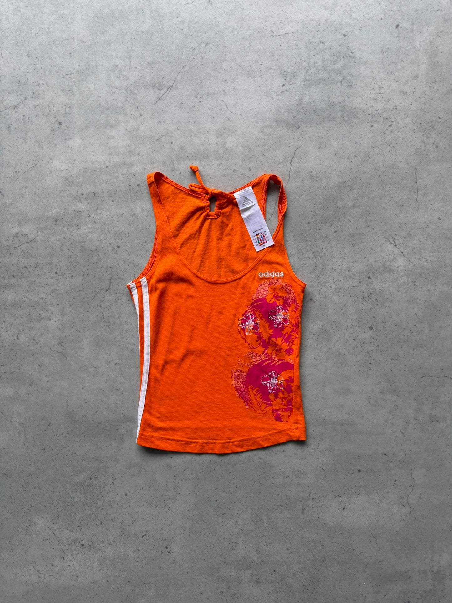 ADIDAS orange graphic tank★ Size est small