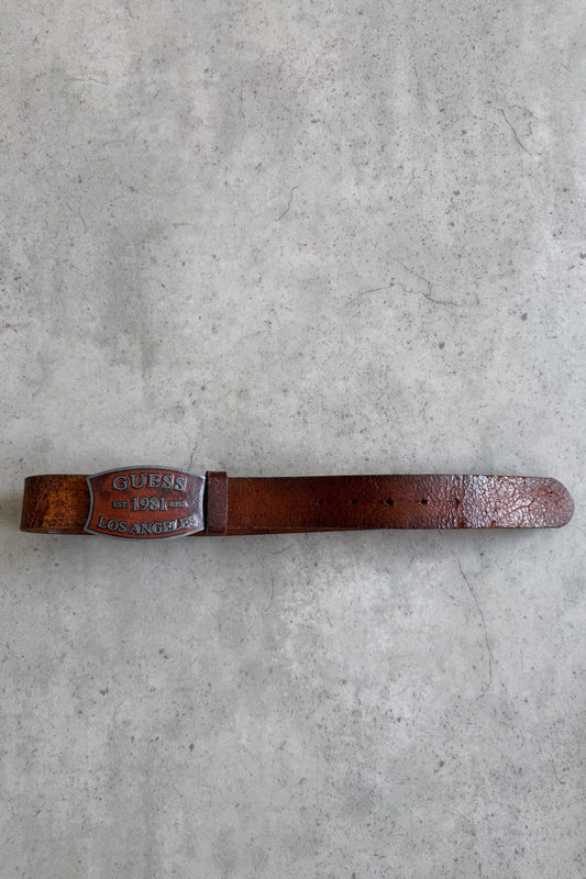 GUESS "LA" brown belt ★  size 90cm