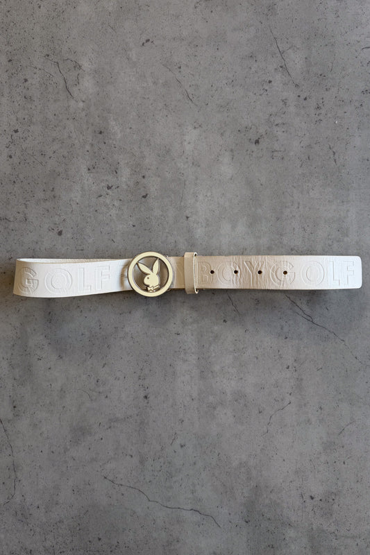 PLAYBOY white belt ★  size est 80cm