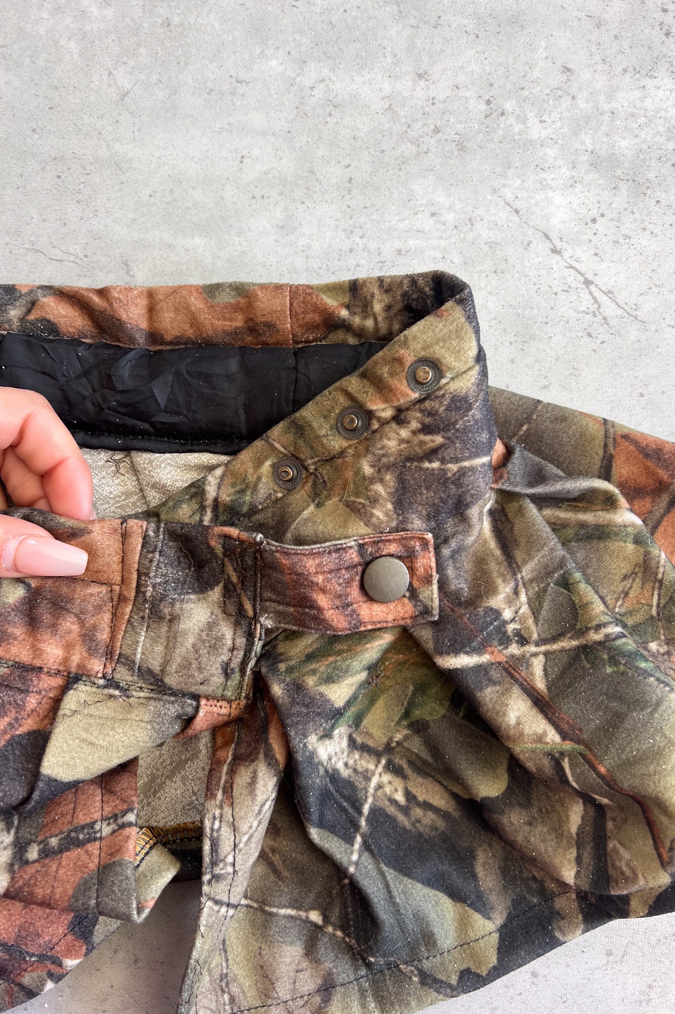 Reworked real tree micro belt skirt ★ Size estimated XS