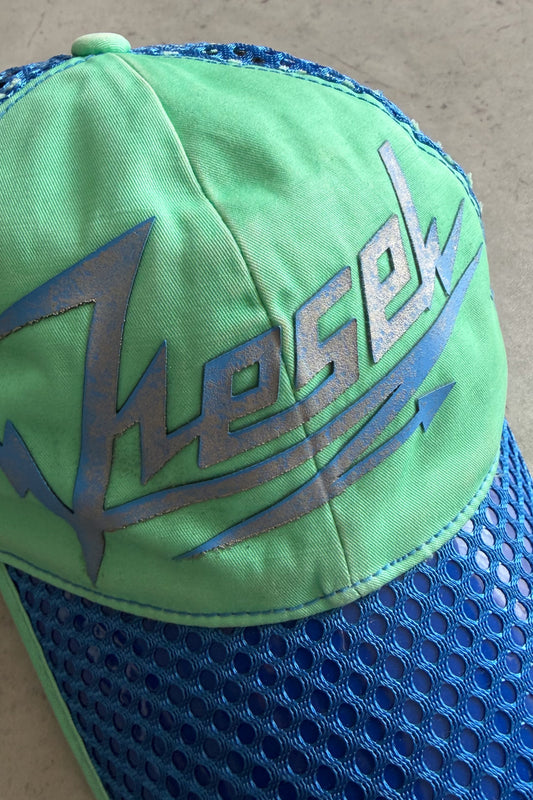DIESEL electric green + blue hat ★