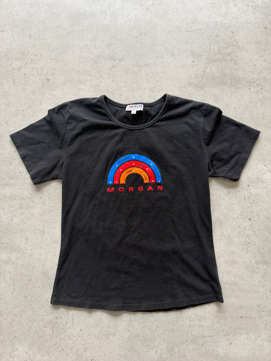 MORGAN DE TOI black "rainbow" tee  ★ Size labelled large