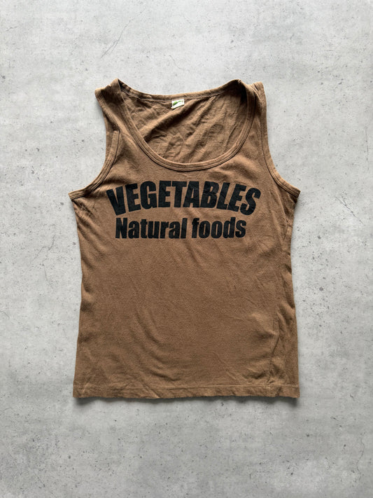 VEGETABLES khaki tank ★ Size labelled medium