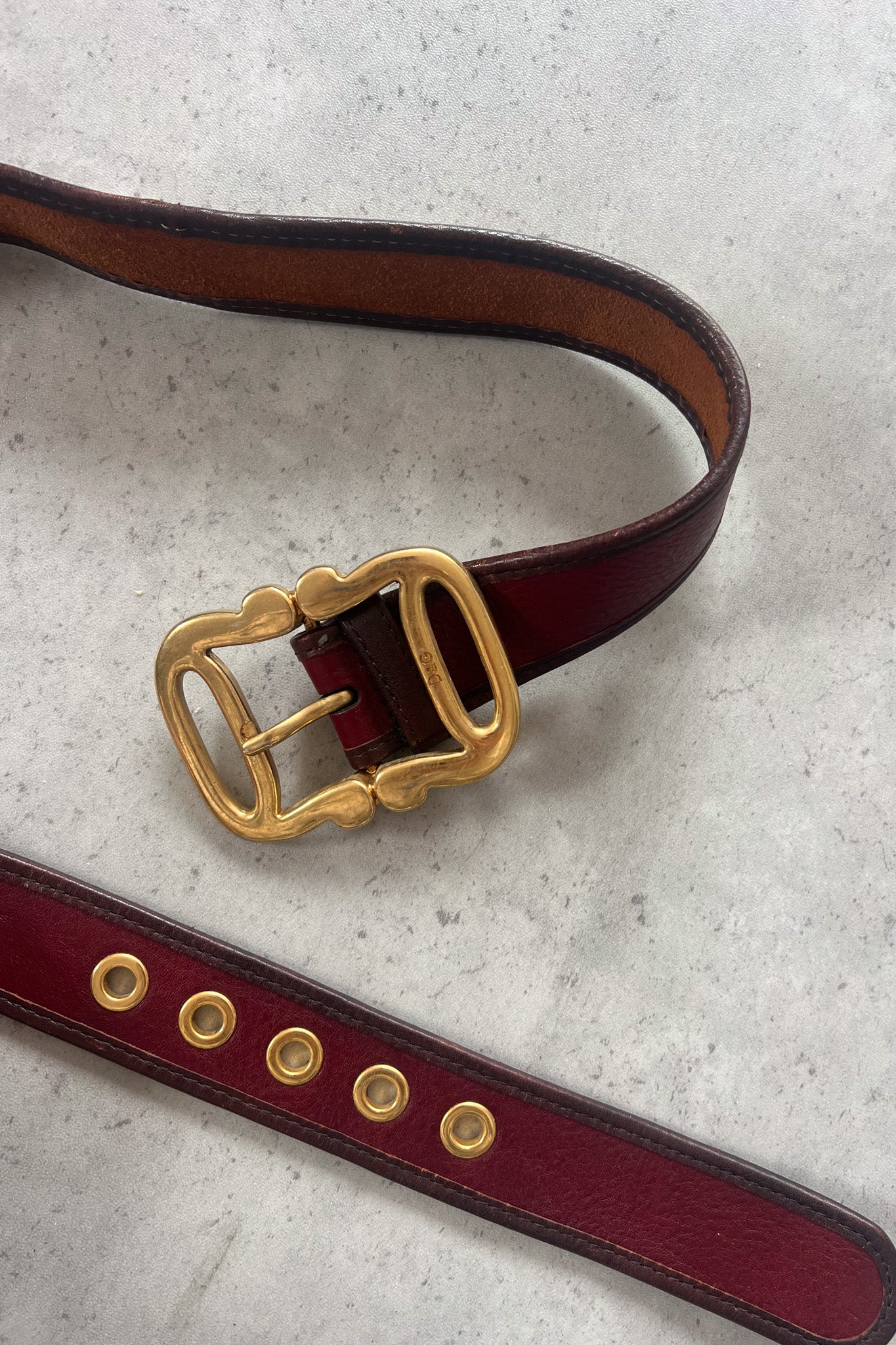 DOLCE AND GABBANA gold deatailing belt ★ 92cm