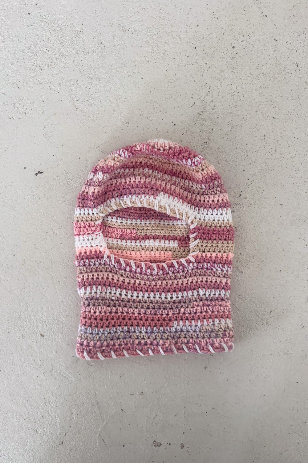 Handmade pink crotchet festival balaclava ★