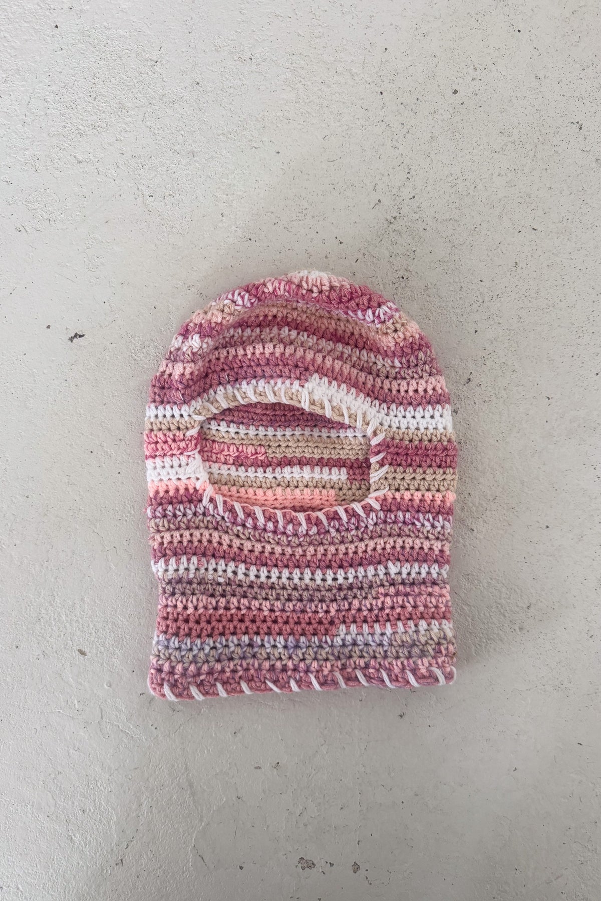 Handmade pink crotchet festival balaclava ★