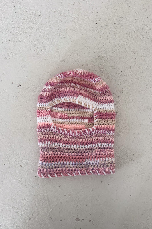 Handmade pink crotchet festival balaclava ★