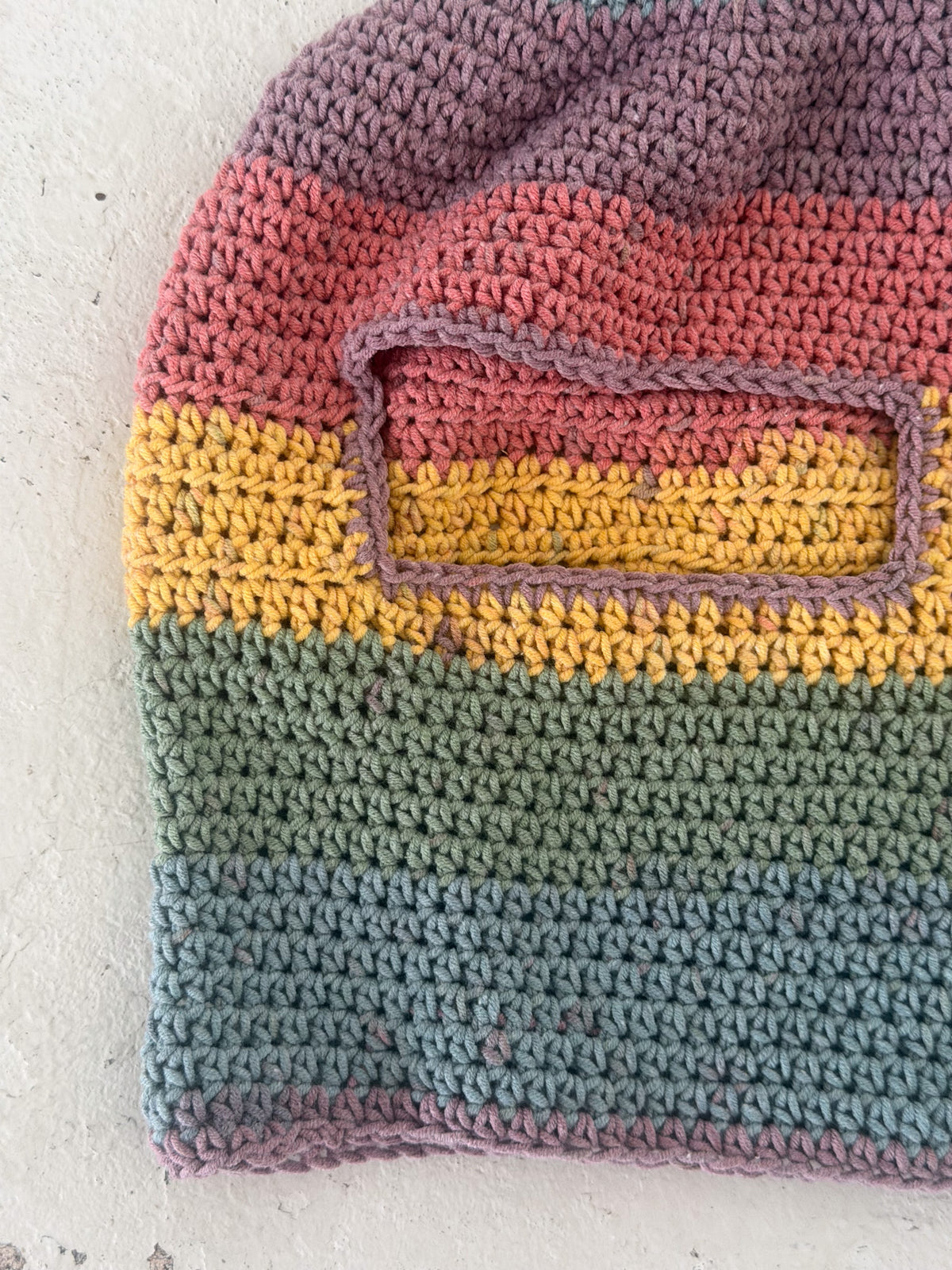 Handmade multicolouredcrotchet festival balaclava ★
