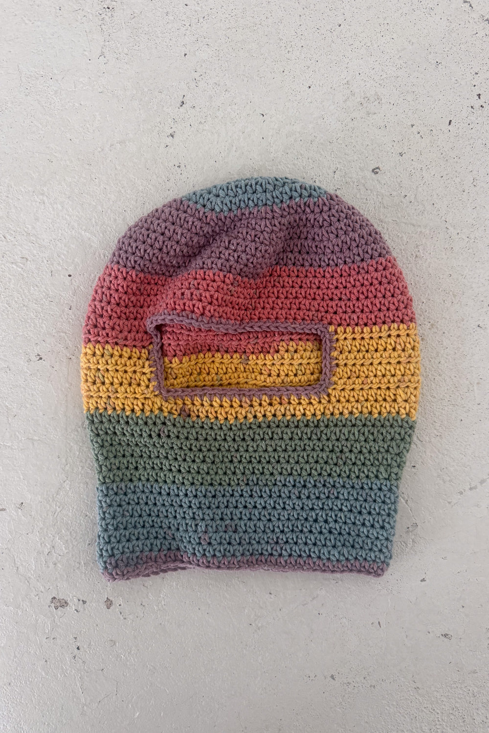 Handmade multicolouredcrotchet festival balaclava ★