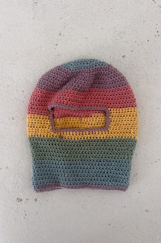 Handmade multicolouredcrotchet festival balaclava ★