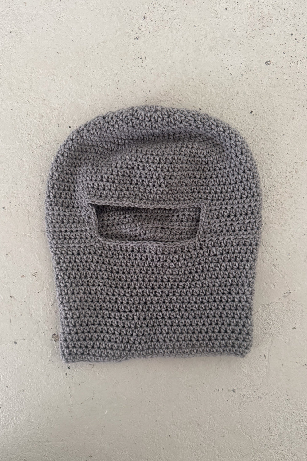 Handmade grey crotchet festival balaclava ★