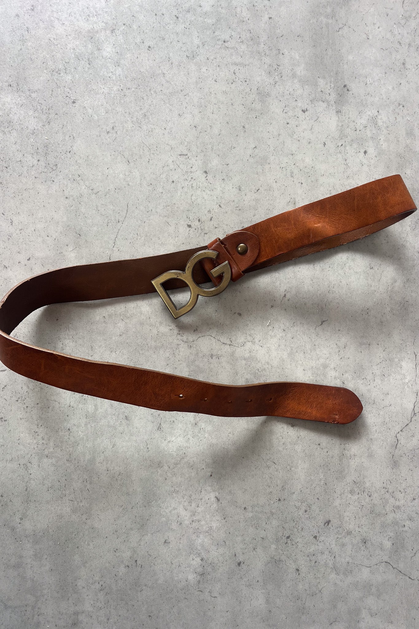 DOLCE AND GABBANA brown belt ★ 106cm