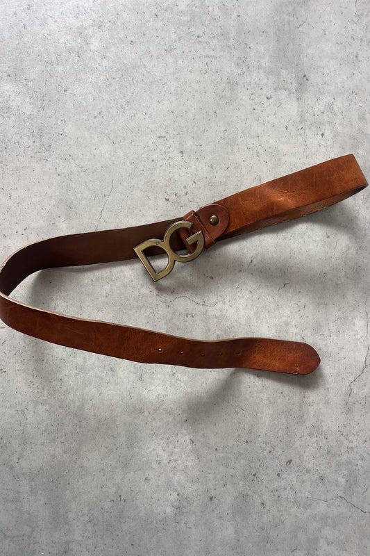 DOLCE AND GABBANA brown belt ★ 106cm