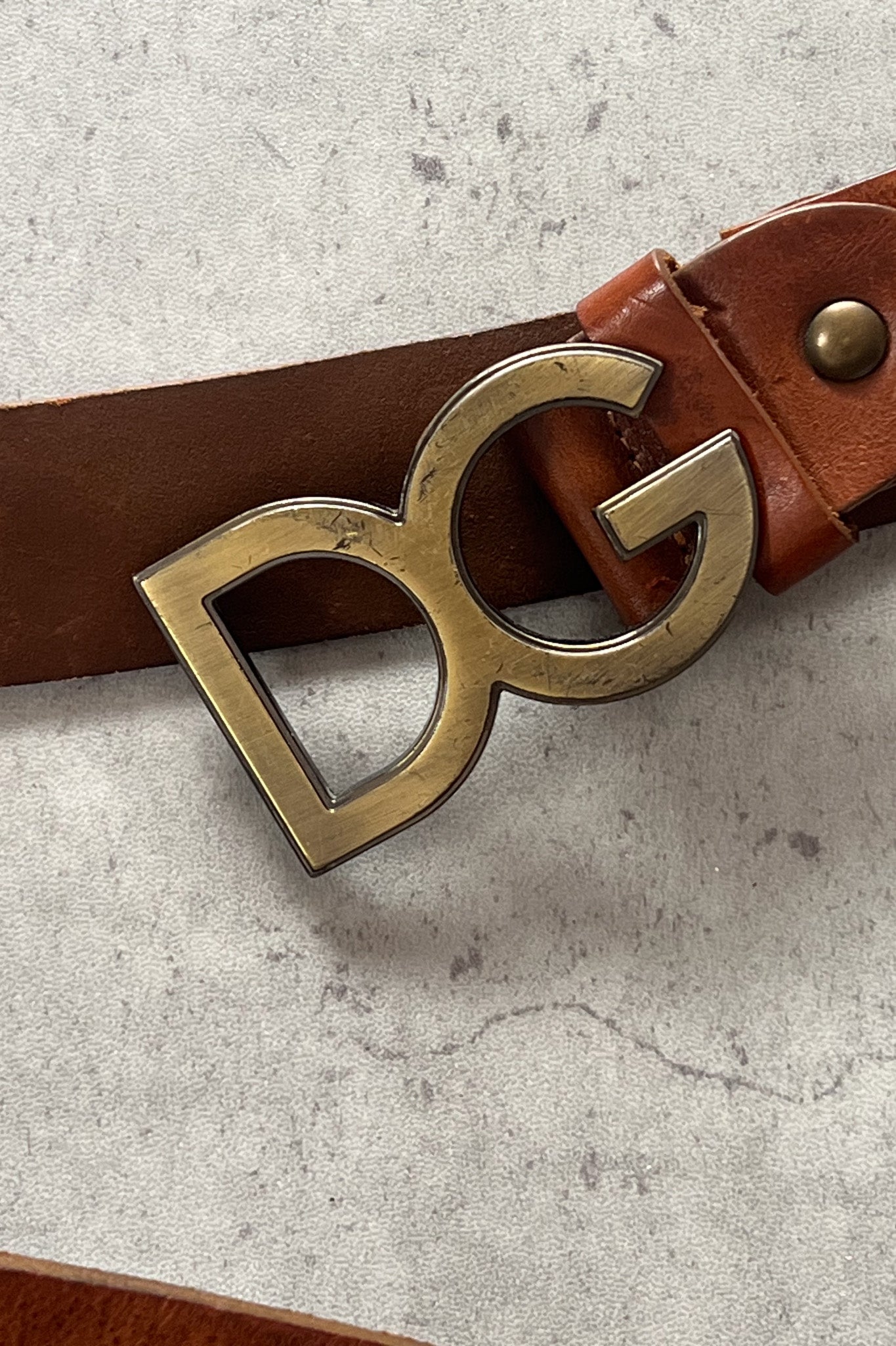 DOLCE AND GABBANA brown belt ★ 106cm