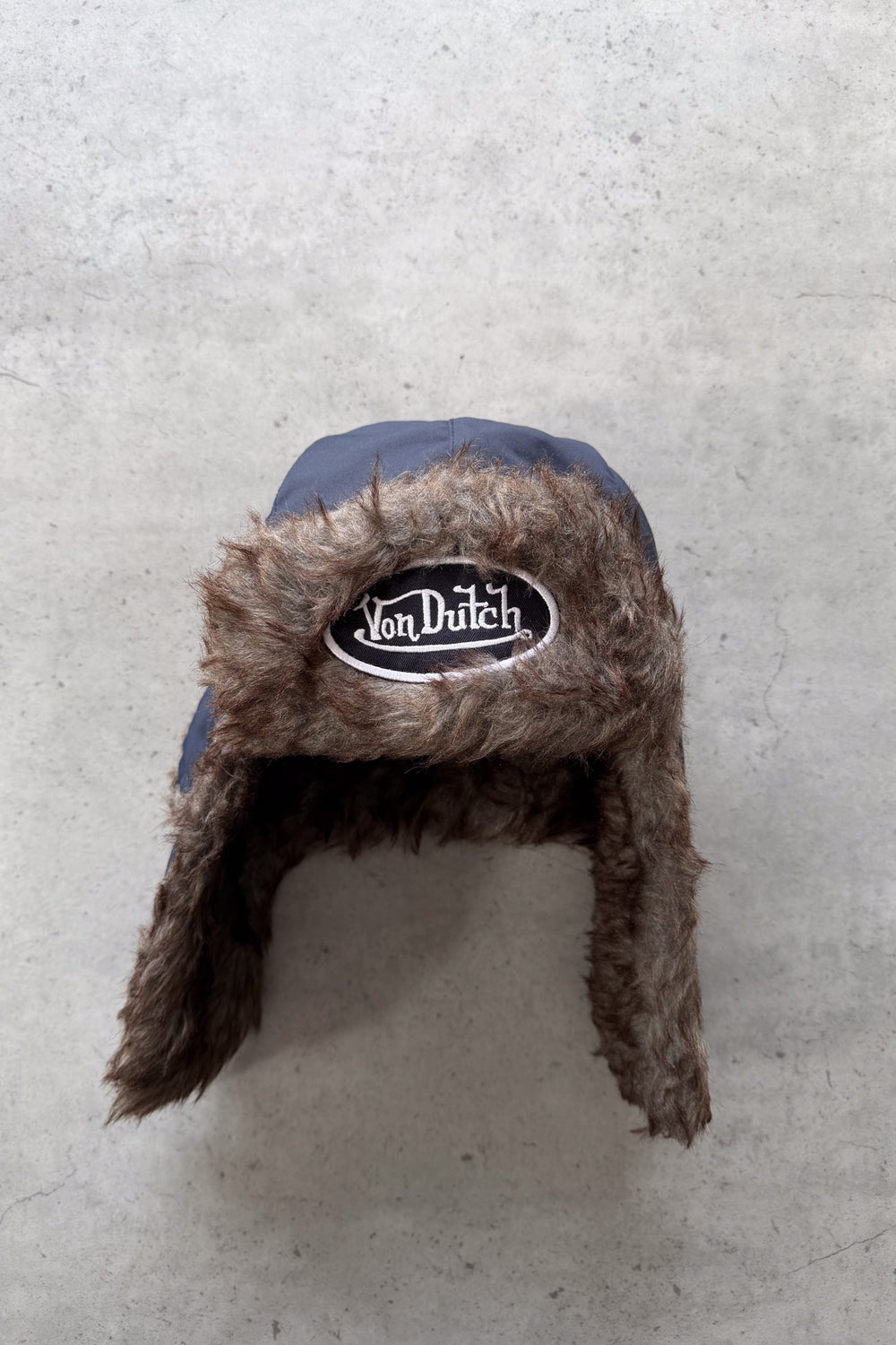 VON DUTCH Grey fluffy festival hat ★