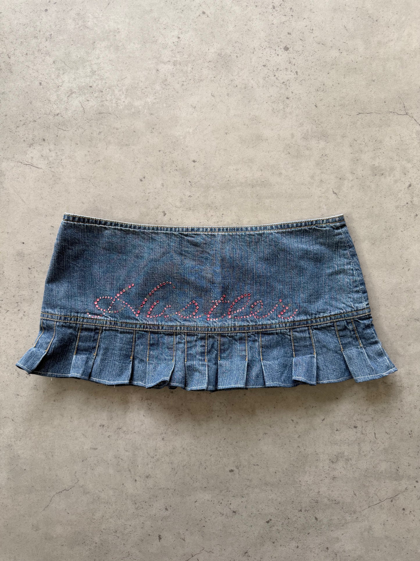 HUSTLER denim micro skirt  ★  Size labelled small
