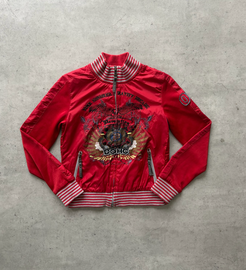DOHC red "eagle" graphic jacket ★ Size labelled small