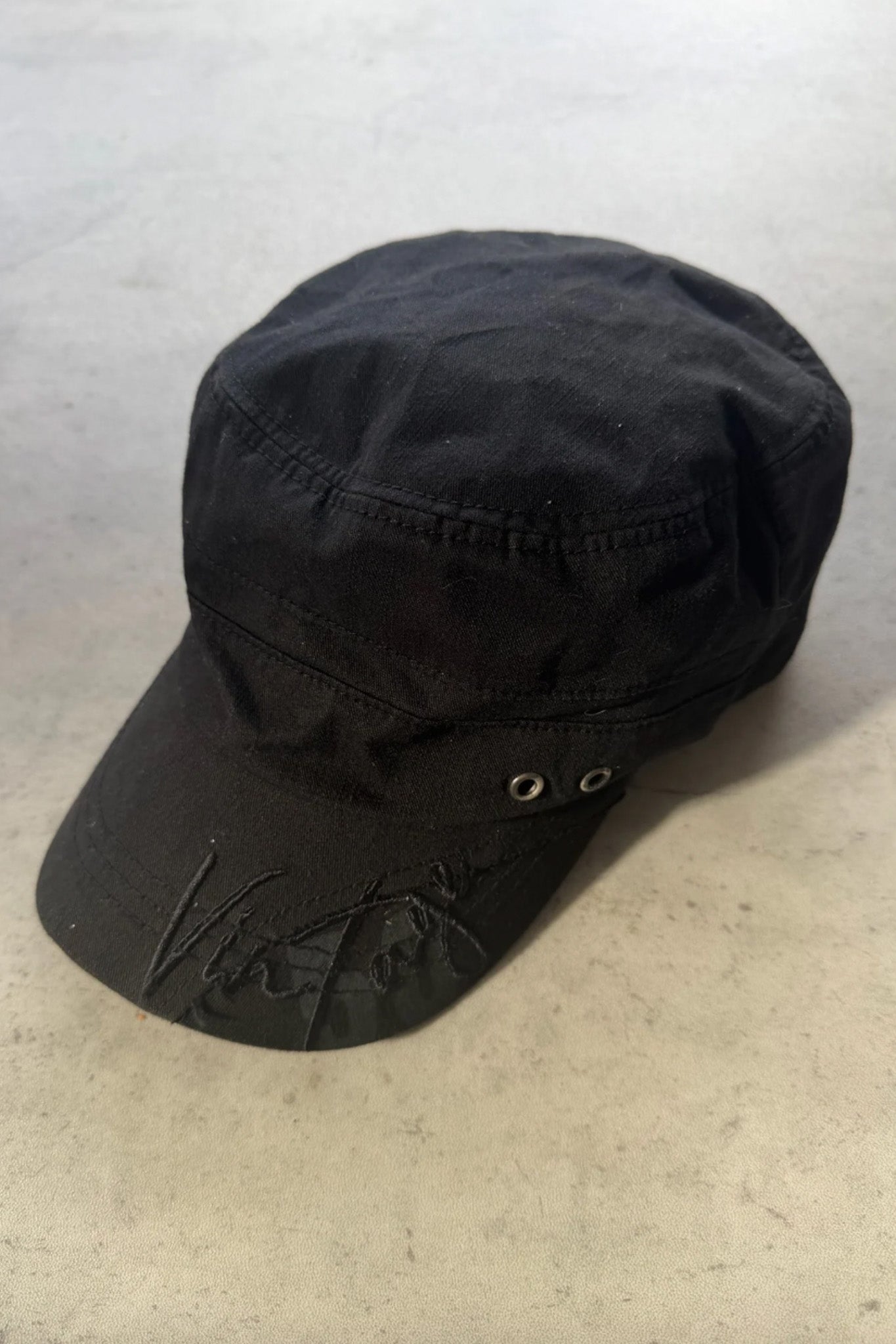Vintage black cadet hat ★