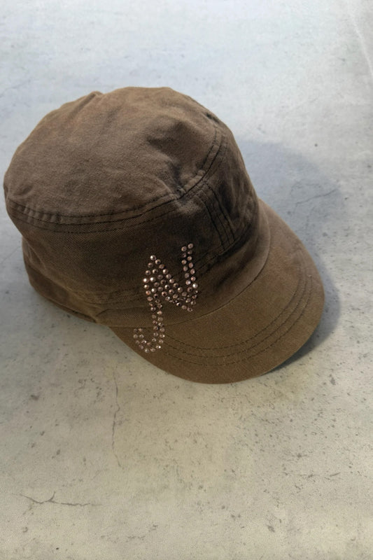 Brown diamante cadet hat ★