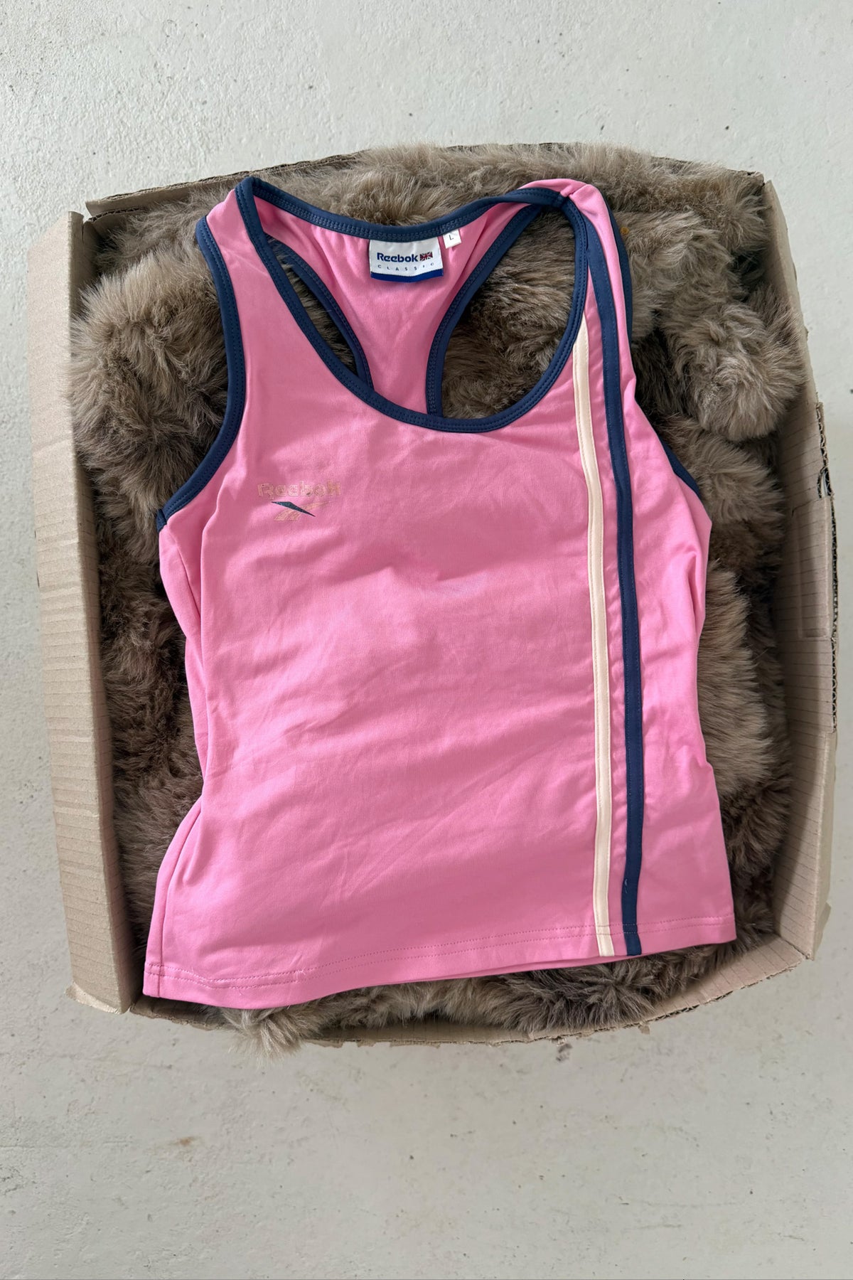 REEBOK pink sports tank ★ Size labelled large