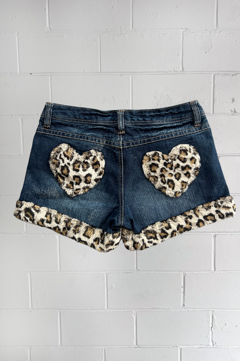 Festival leopard fluffy booty shorts ★ Size estimated medium