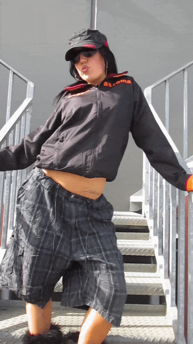 KAPPA black + orange "arsoma"jacket ★ Size labelled small